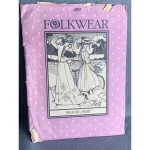 Folkwear 209 Walking Skirt Sewing Pattern Sizes 6 to 16 Womens Victorian Style